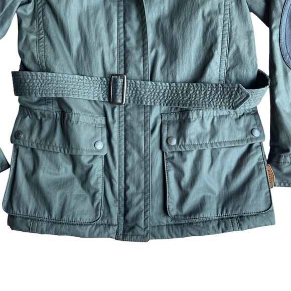 COACH Women’s Size XS Belted Olive Green Mid Length Trench Coat jacket - Picture 9 of 10